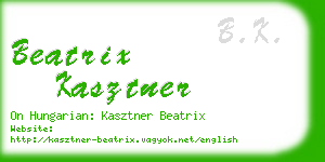beatrix kasztner business card